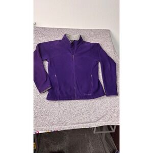Marmot Womens Purple Full Zip Fleece Jacket Mock Neck Large L